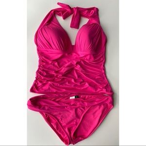 La Blanca Pink Halter Tankini : 10
